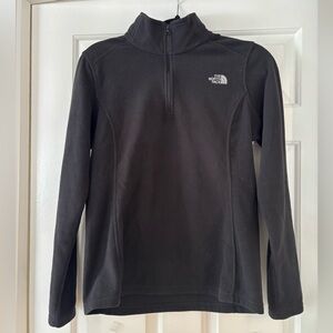 The North Face Black 1/4 Zip Fleece Pullover - M